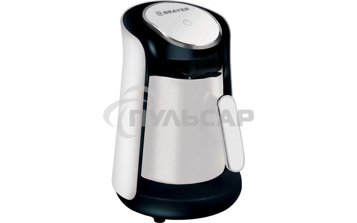 Электрическая турка BRAYER BR1142 белый/серый, исп. кофе -молотый, 0.5 л, 500 Вт.