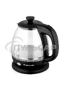 Чайник электрический BRAYER BR6106, 1100 Вт, 1 л, стеклянный, автоотключение, подсветка, черный