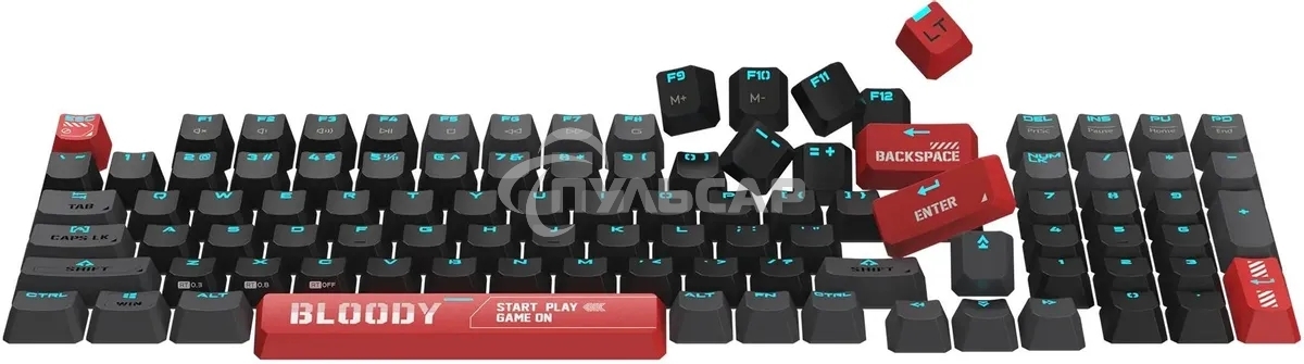 Клавиатура проводная A4Tech Bloody AT98 USB черный/красный