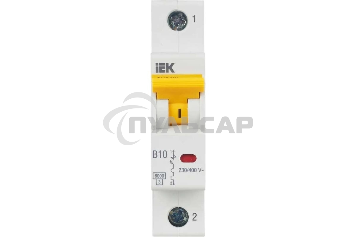 Выключатель автоматический IEK MVA31-1-010-B 10A тип B 6kA 1П 230В 1мод белый (упак.:1шт)