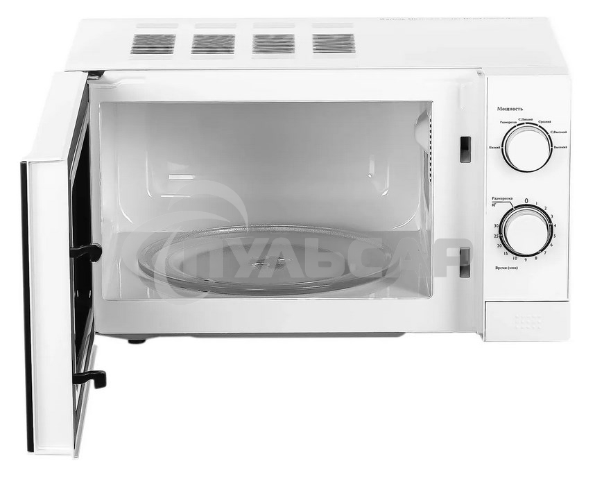 Микроволновая печь Galanz MOS-2009MW белый 20л 700Вт поворотный механизм