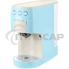 Кофеварка рожковая Kitfort КТ-7466 голубой/белый, исп. кофе - молотый/капсулы, 1.4 л, 1450 Вт, 19 бар