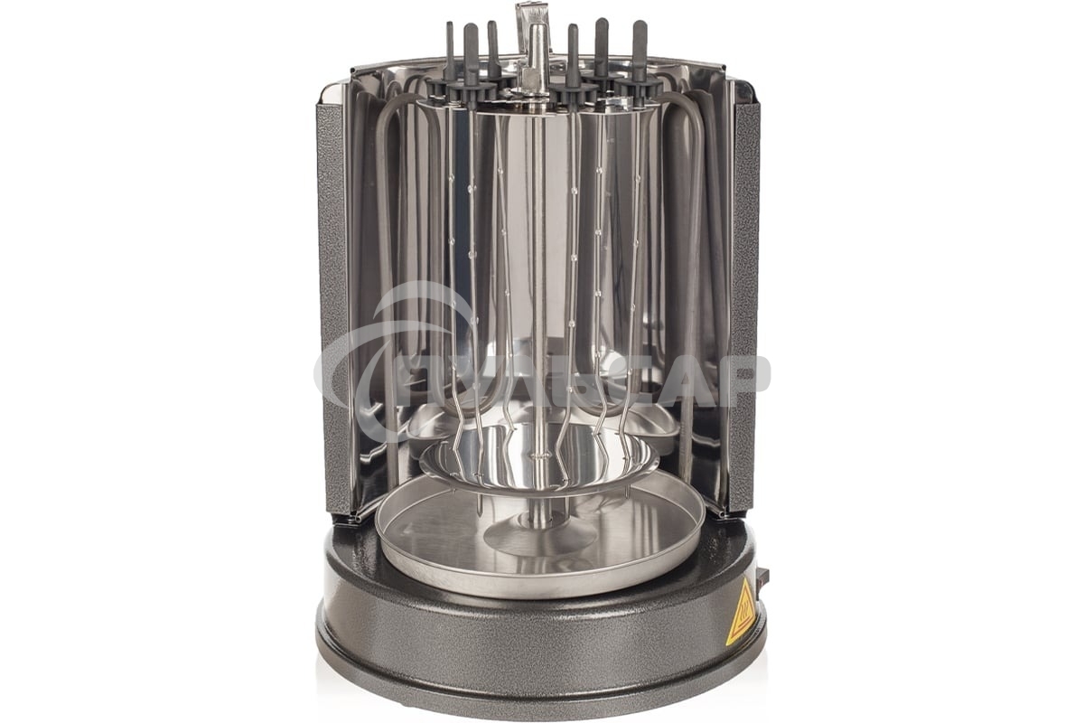 Шашлычница электрическая Kitfort KT-1404, 1400Вт серебристый