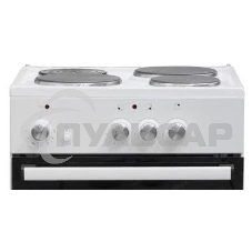 Плита электрическая De Luxe 5003.18Э белый, конфорок 3 шт, духовка 46 л, 50 см x 85 см x 50 см