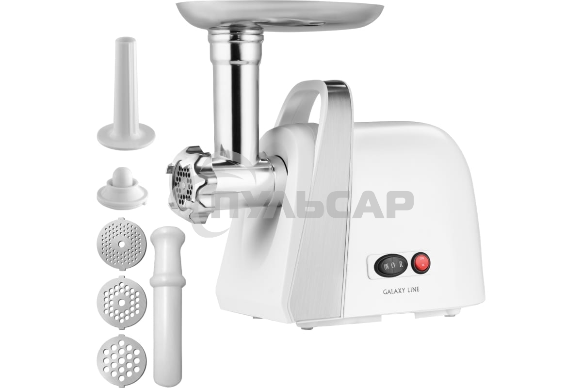 Мясорубка электрическая Galaxy Line GL 2421, белый, 1600 Вт, функция 