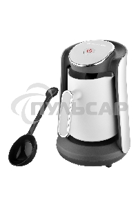 Электрическая турка BRAYER BR1142 белый/серый, исп. кофе -молотый, 0.5 л, 500 Вт.