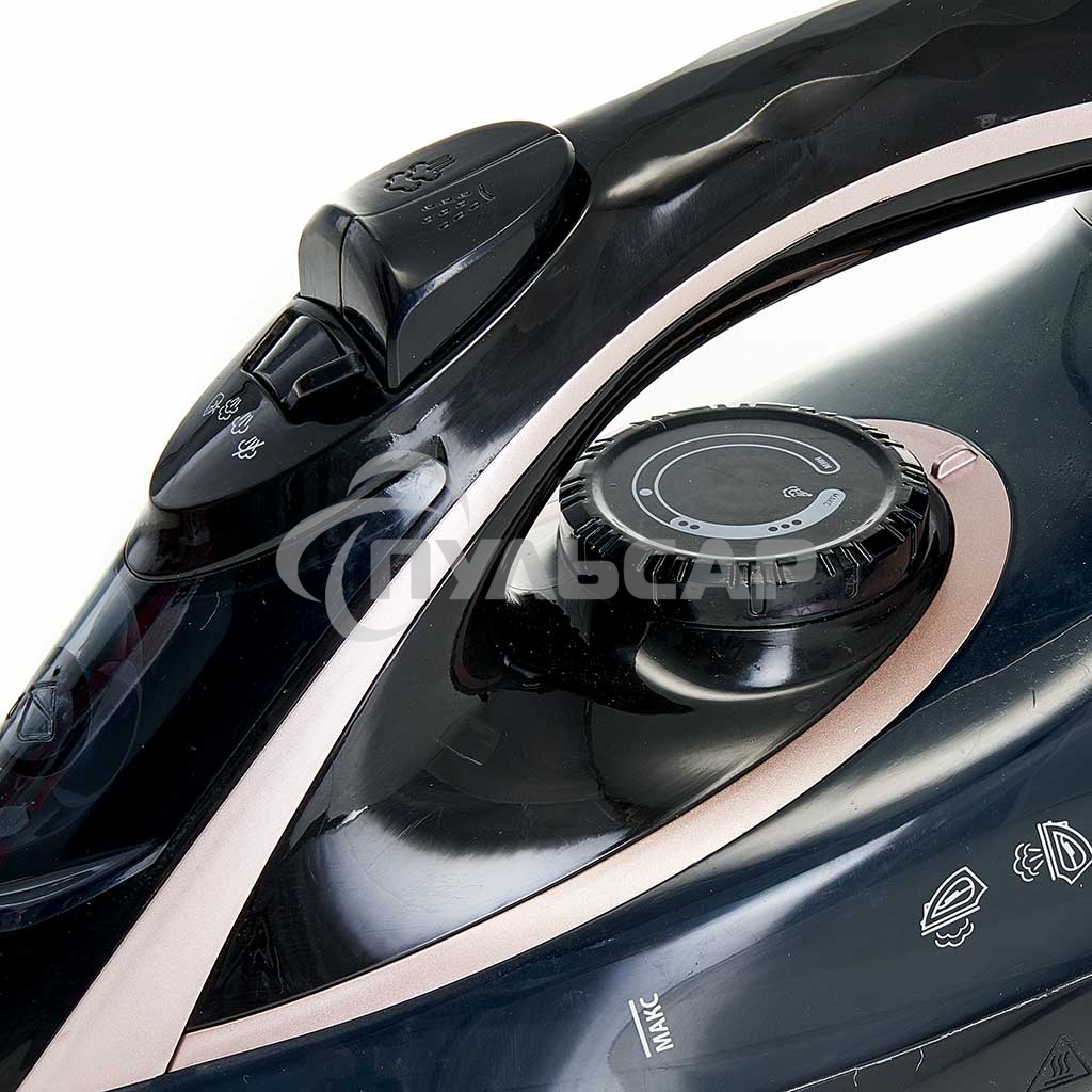 Утюг DELTA LUX DE-3001 черный с бронзовым, 2000 Вт