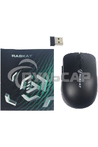 Мышь беспроводная Raskat M006W черный, 1600 dpi, радиоканал, USB, кнопки - 6