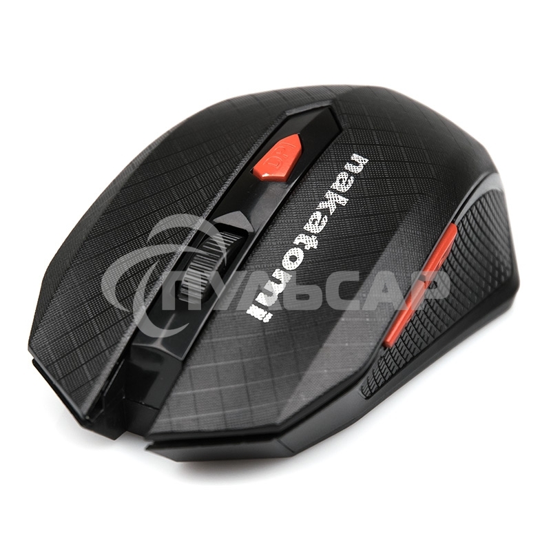 Мышь беспроводная Nakatomi MRON-08U черный, 1600 dpi, радиоканал, USB, кнопки - 6