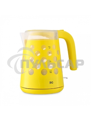Чайник электрический BQ KT1713P Yellow. Мощность:2200 Вт, Объем 1,7л, LED подсветка