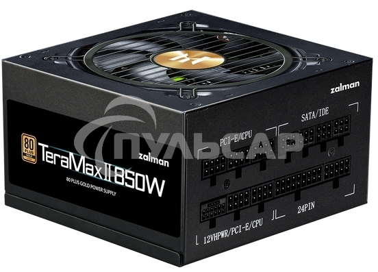Блок питания Zalman TeraMax II 850W Retai (ZM850-TMX2), 850Вт, 80 PLUS Gold, 120мм, модульный, черный
