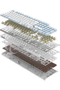 Клавиатура проводная A4Tech Fstyler FS100 Neon, USB, синий/белый