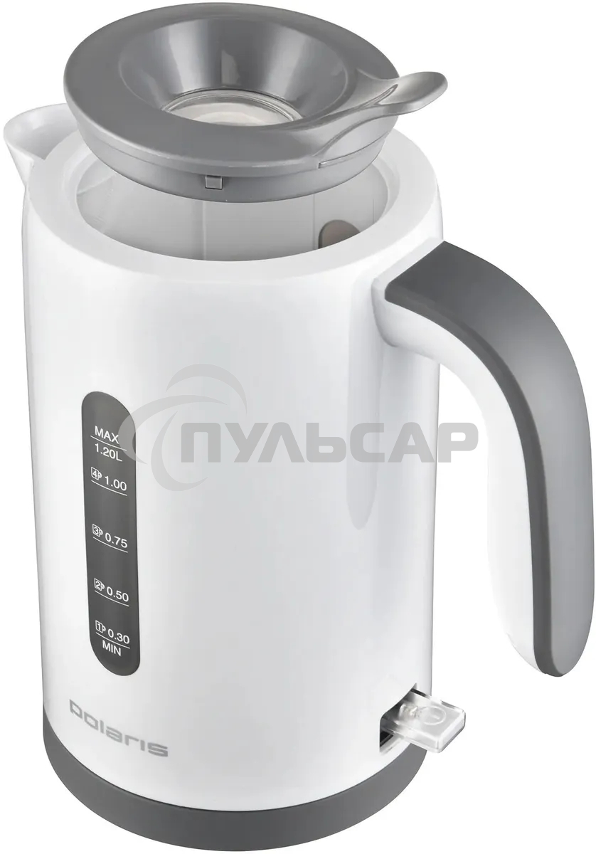 Чайник электрический Polaris PWK 1220C Water Way Pro 1.2л. 2200Вт белый корпус: пластик (PWK 1220C)