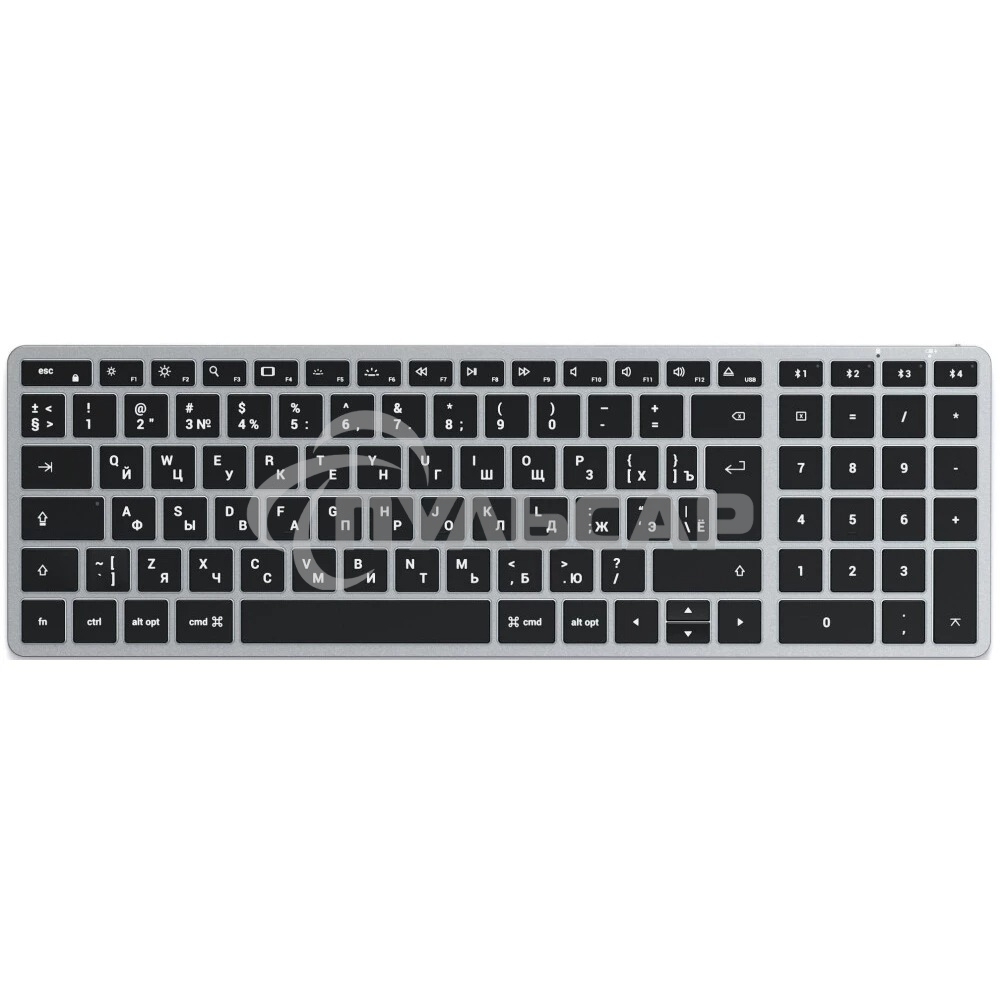 Клавиатура беспроводная Satechi Slim X2 Bluetooth Backlit Keyboard, Bluetooth, Серый ST-BTSX2M-RU