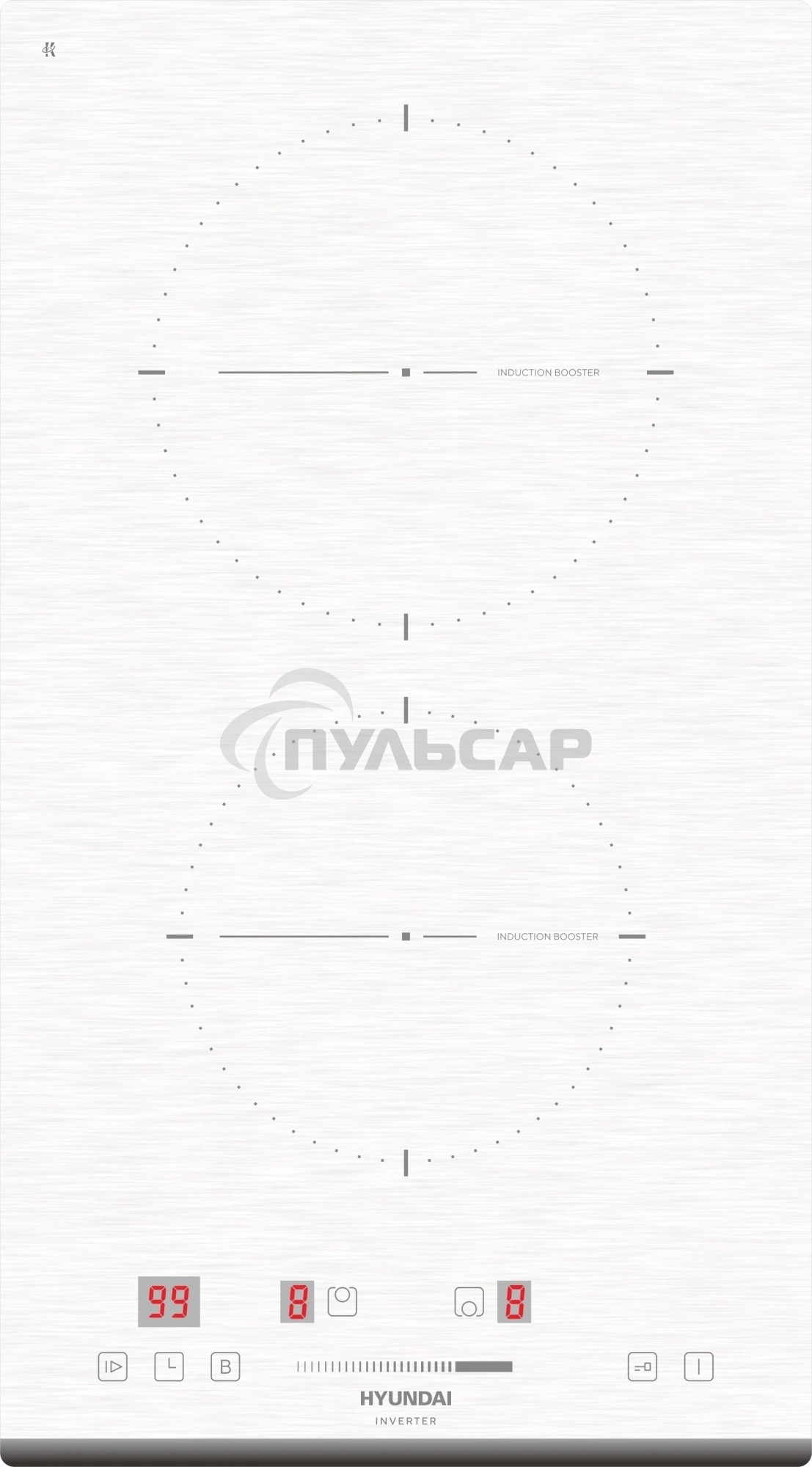 Индукционная варочная панель Hyundai HHI 3752 WG, белый