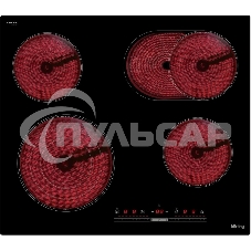 Электрическая варочная панель Korting HK 63910 B, конфорок: 4 шт., стеклокерамика, независимая, черный