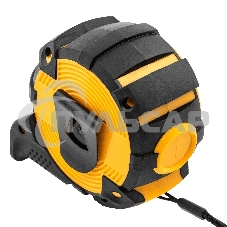 Рулетка 10м х 32мм, автоматич. фиксац., нейлон. покрытие, магнит. зацеп, двухстор. разметка Denzel