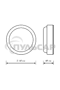 Светильник светодиодный Gauss ECO IP65 D140*51 8W 680lm 4000K ЖКХ круглый с оптико-акустическ. сенс.