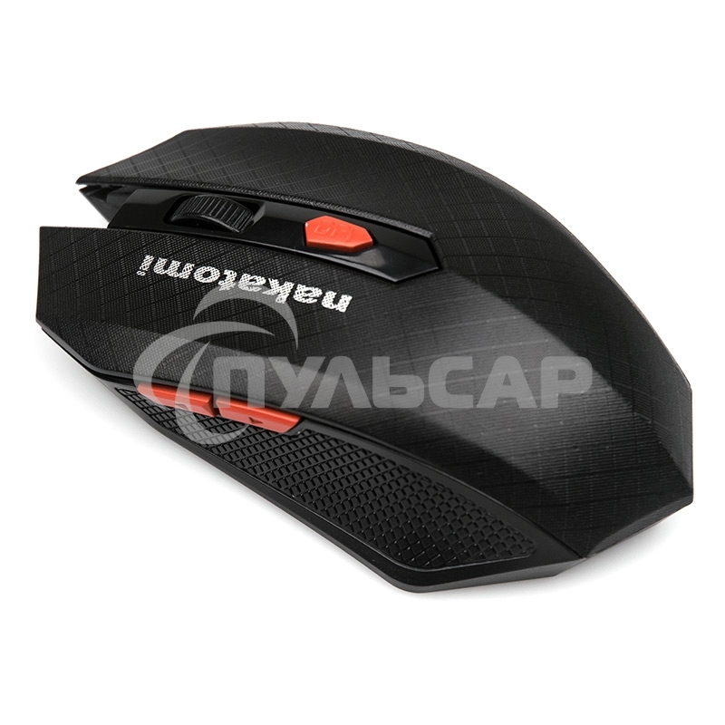Мышь беспроводная Nakatomi MRON-08U черный, 1600 dpi, радиоканал, USB, кнопки - 6