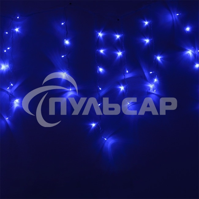 Гирлянда светод. Funray Бахрома IC-72B, 1.6*0.7м, 72 LED, синий, IP20, прозрачный шнур 1,5м,
