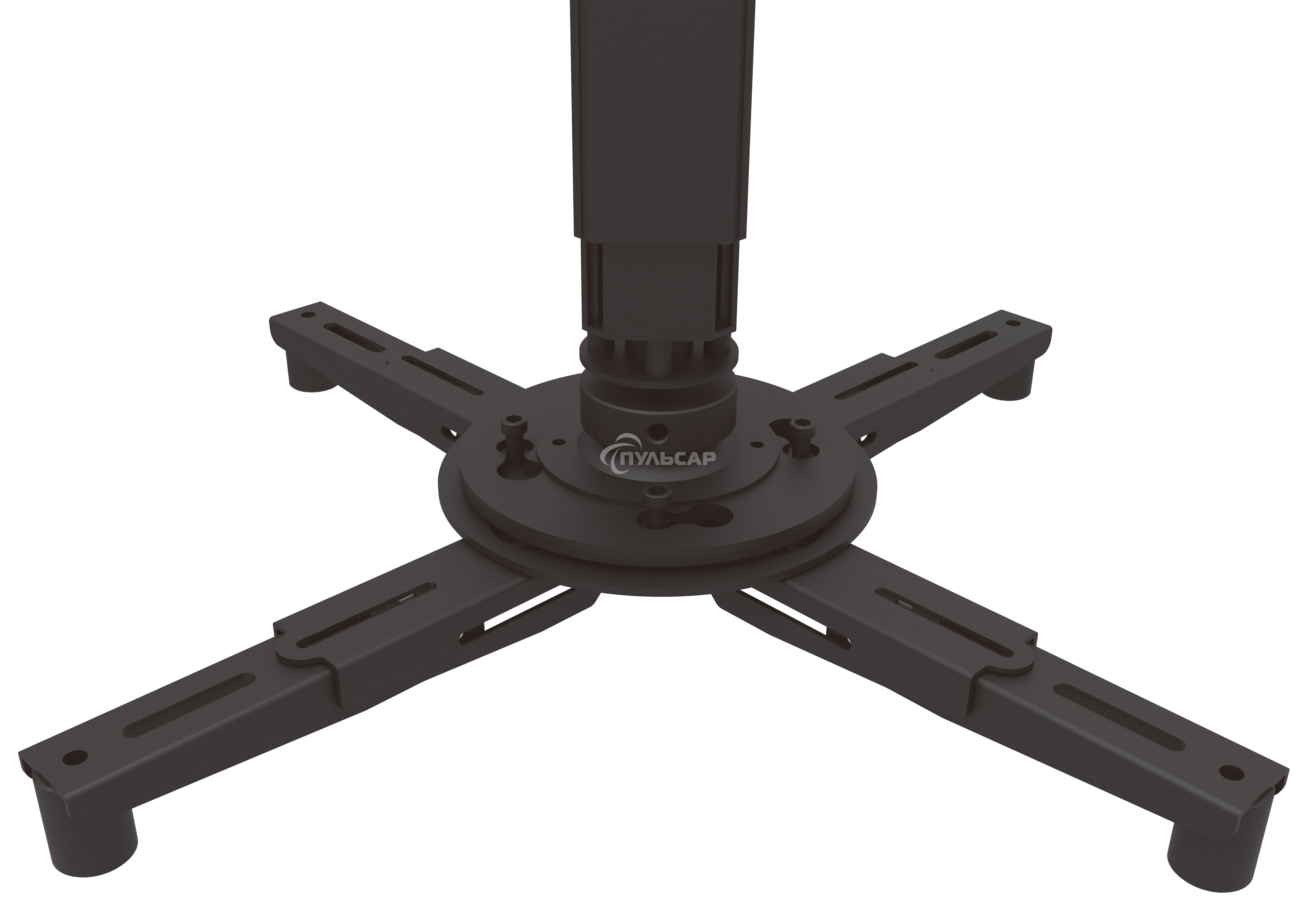 Потолочный комплект для проектора Wize Pro PRXL23A длина штанги 67,7-100,7 см, расстояние между крепежными отверстиями 404 мм,наклон +/-11°,вращение 360°, до 100 кг,черный