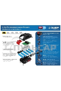 Аккумуляторная батарея ЗУБР Профессионал ST7-20-4, 20В, Li-Ion, 4А·ч, тип T7