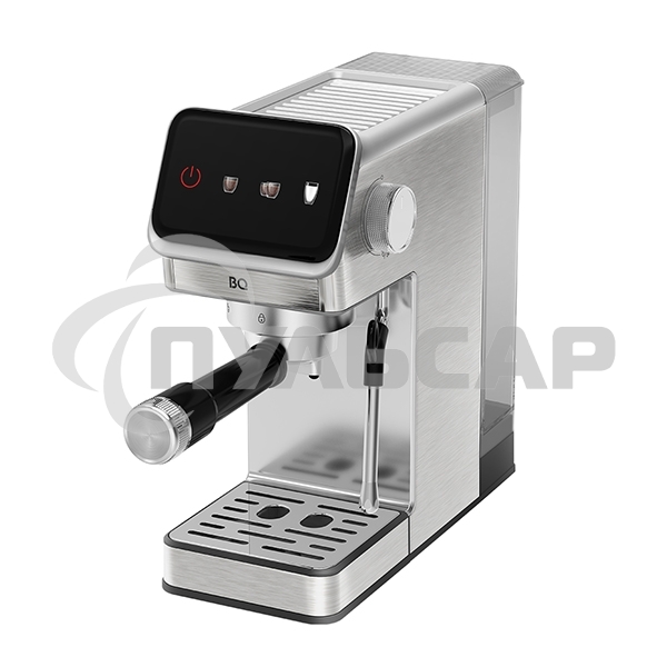 Кофеварка рожковая BQ CM7003 серебристый, исп. кофе - молотый, 1,2 л, 1350 Вт, 20 бар