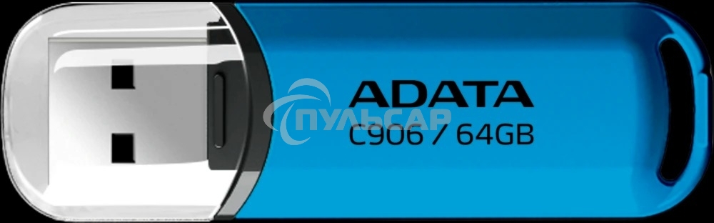 Флешка USB ADATA Classic C906 (AC906-64G-RWB), 64 Gb, USB 2.0, R/W 15/5, синий