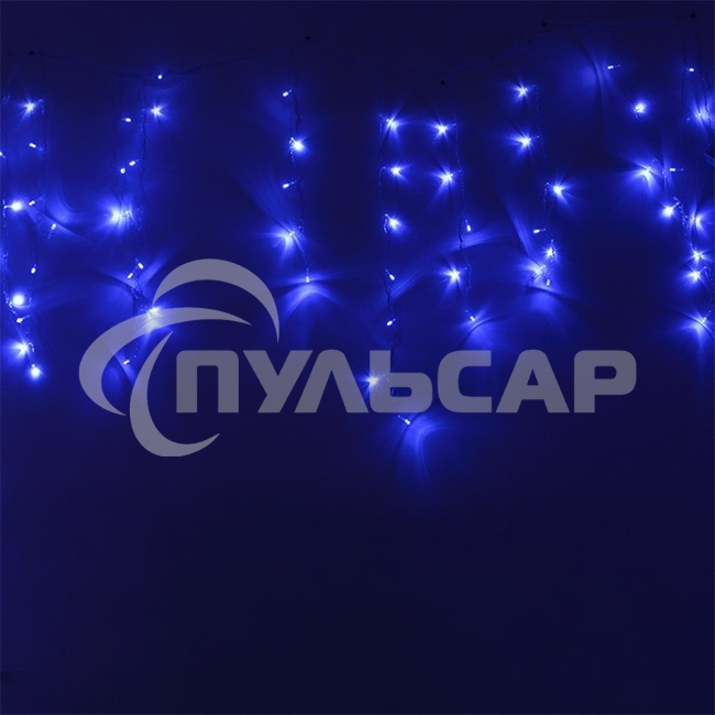 Гирлянда светод. Funray Бахрома IC-72B, 1.6*0.7м, 72 LED, синий, IP20, прозрачный шнур 1,5м,