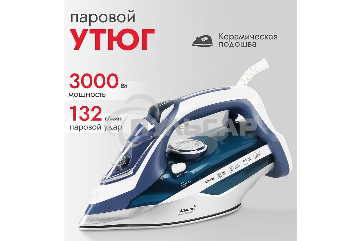 Утюг Atlanta ATH-5580 blue