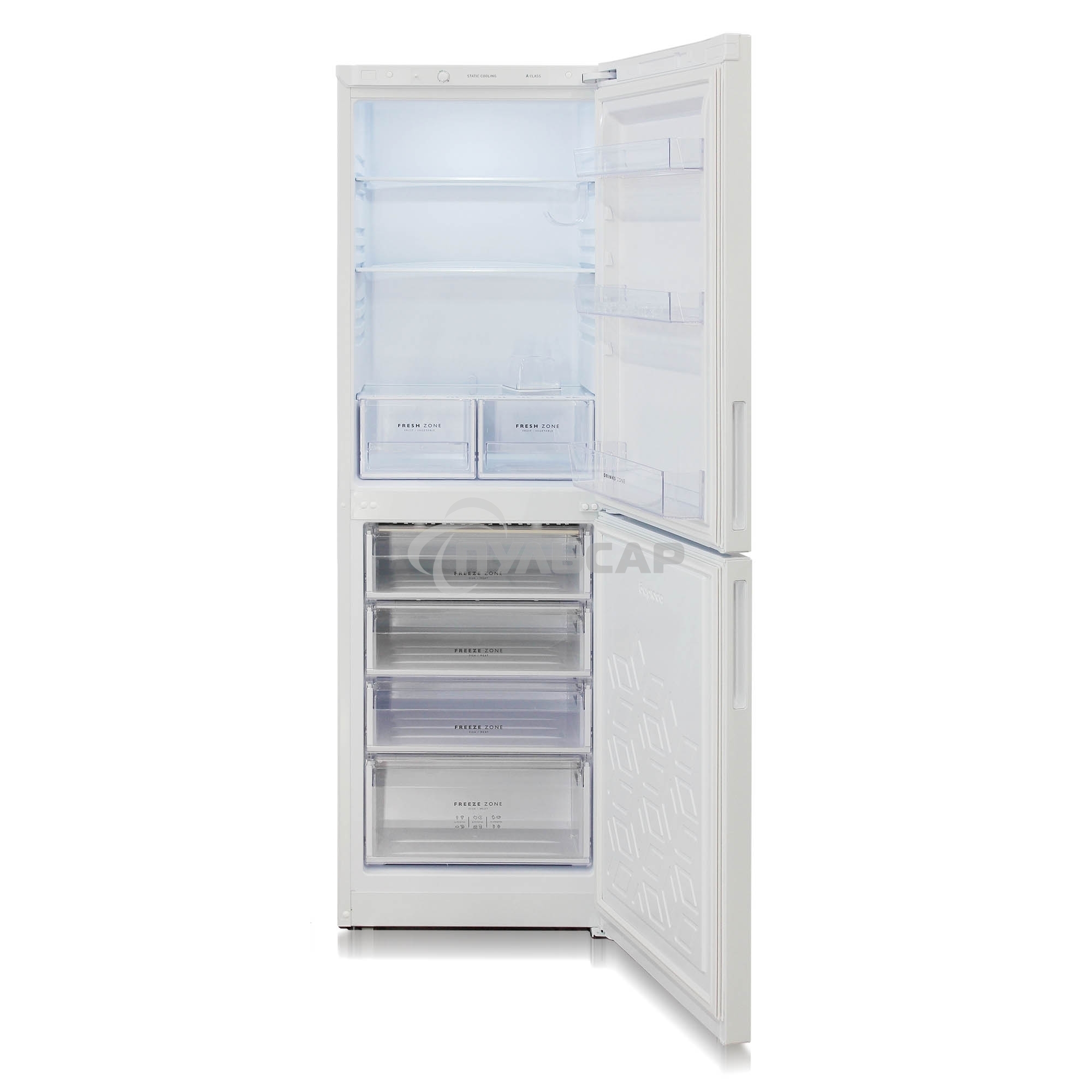 Холодильник Бирюса Б-6031 белый двухкамерный 210/135 л морозилка снизу