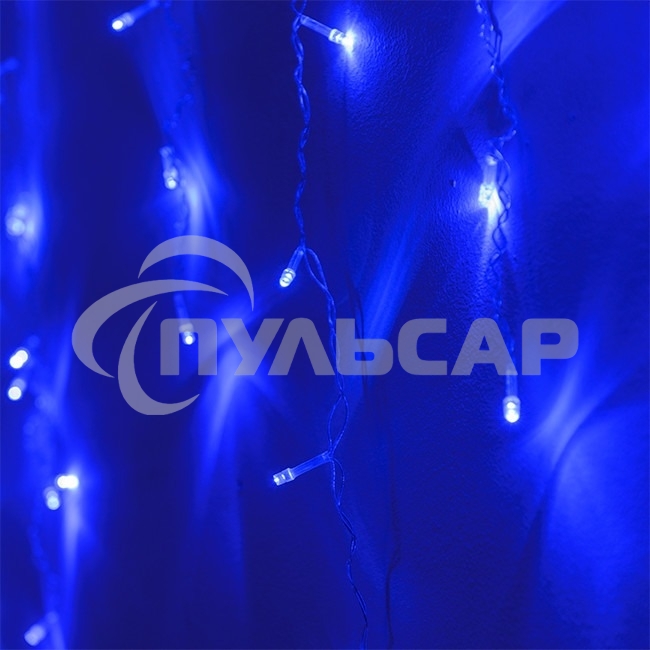Гирлянда светод. Funray Бахрома IC-72B, 1.6*0.7м, 72 LED, синий, IP20, прозрачный шнур 1,5м,