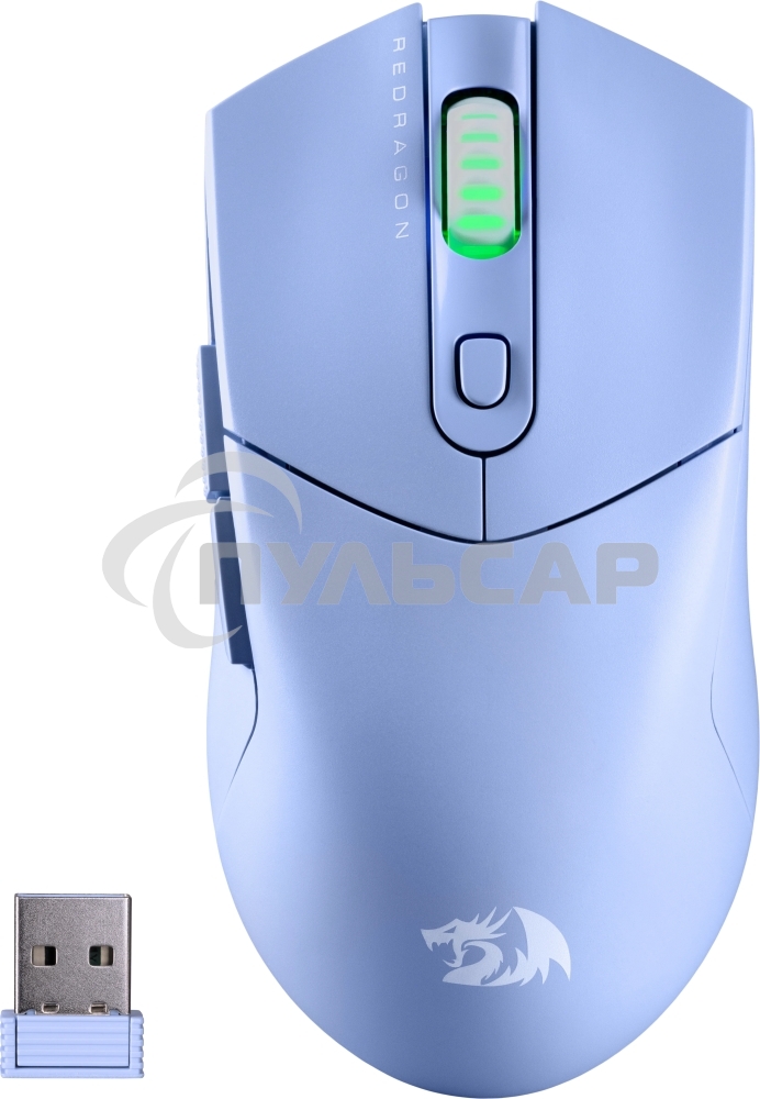 Мышь беспроводная REDRAGON St4r Pro голубой, 26000 dpi, радиоканал, Bluetooth, USB, кнопки - 6