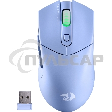 Мышь беспроводная REDRAGON St4r Pro голубой, 26000 dpi, радиоканал, Bluetooth, USB, кнопки - 6