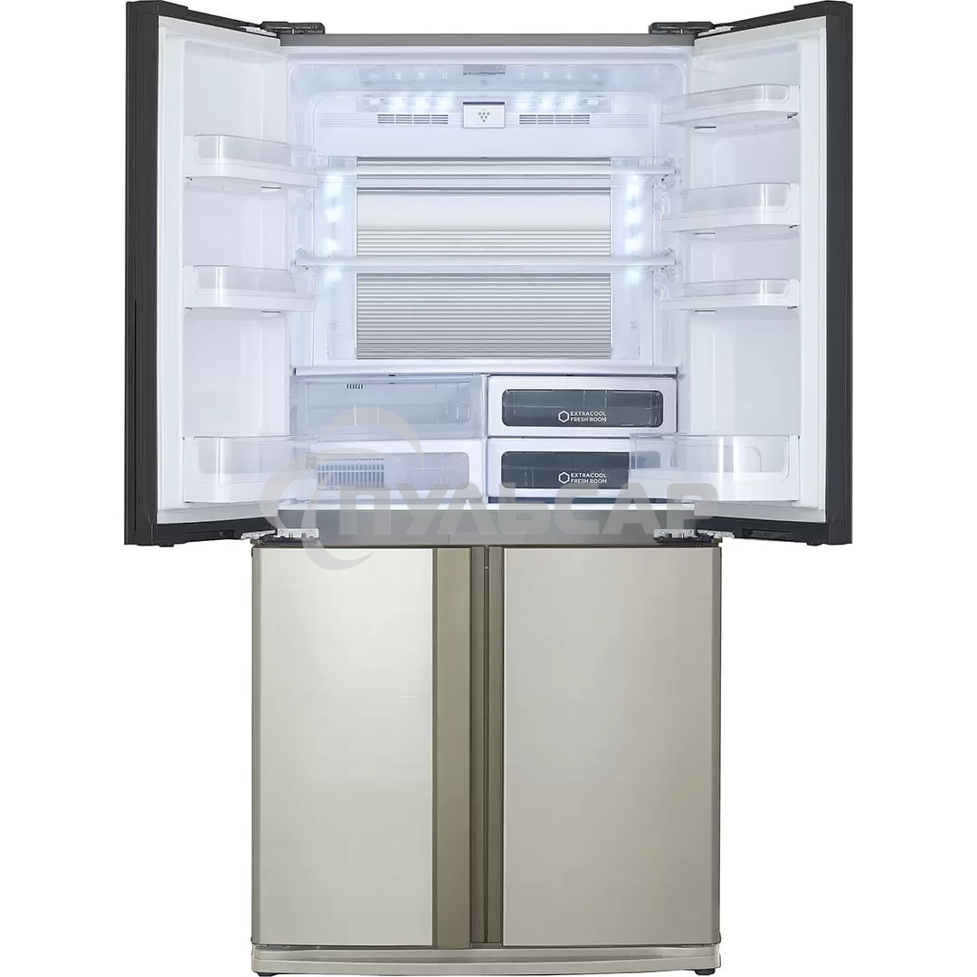 Холодильник Sharp SJ-EX93PBE бежевый трехкамерный 345/211 л морозилка снизу Side by Side