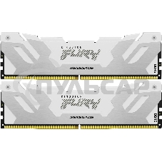 Оперативная память Kingston Fury Renegade, DDR5, 32Gb (2x16GB), 7600MHz, CL38, DIMM, с радиаторами, белый/серебристый
