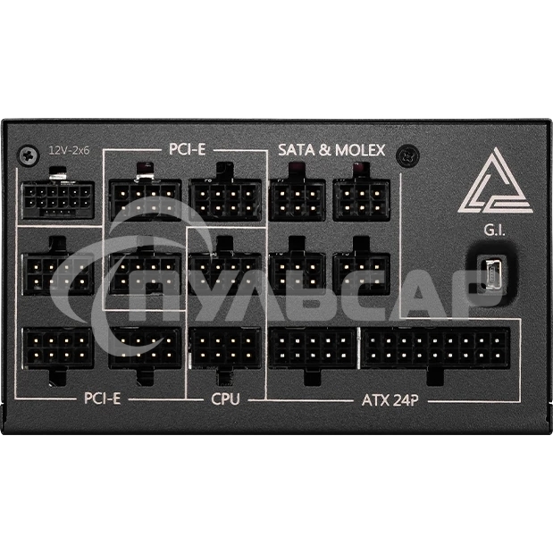 Блок питания MSI MEG Ai1300P (306-7ZP4A11-CE0), 1300Вт, 80 PLUS Platinum, 120мм, модульный, черный / золотой