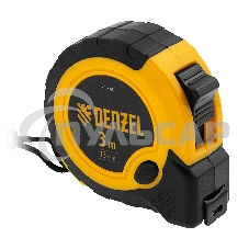 Рулетка 3м х 13мм, двухкомп. корпус, кнопка-пауза Denzel
