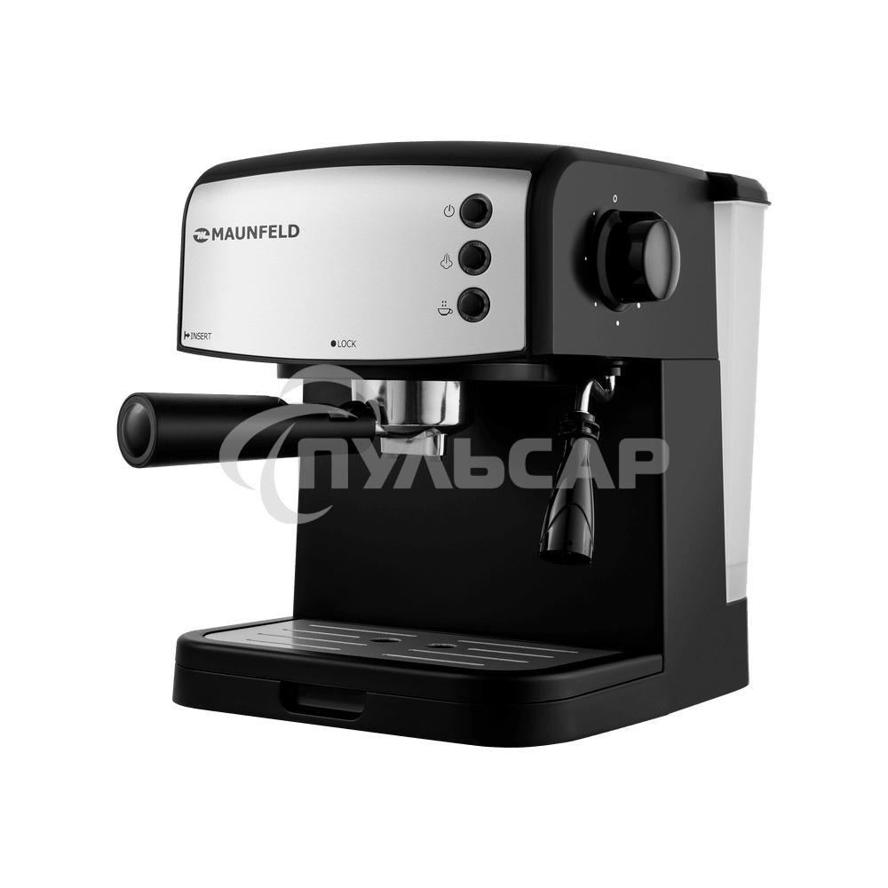Кофеварка рожковая Maunfeld MF-734BK черный, исп. кофе - молотый/чалды, 1.5 л, 850 Вт, 15 бар