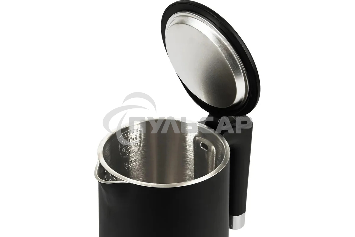 Чайник электрический Atlanta ATH-2449 черный 1,7л, нержавейка, двухстенный