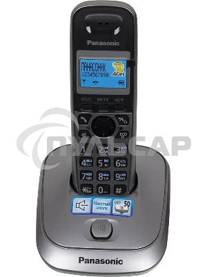 Телефон беспроводной (DECT) Panasonic KX-TG2511RUM (металик) АОН, Caller ID,спикерфон на трубке,переход в Эко режим одним нажатием