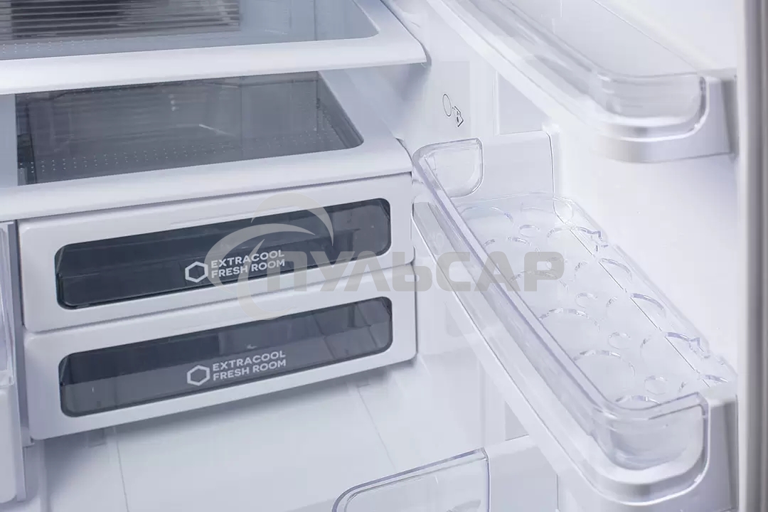 Холодильник Sharp SJ-EX93PBE бежевый трехкамерный 345/211 л морозилка снизу Side by Side