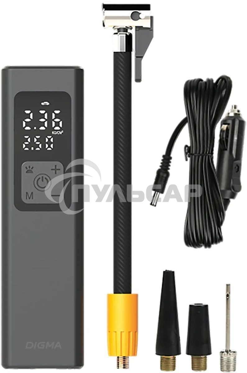 Автомобильный компрессор Digma QBK-275 шланг 0.16м