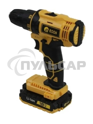 Дрель-шуруповерт Edon AD-18E, Аккумуляторная, 18В, 2 АКБ