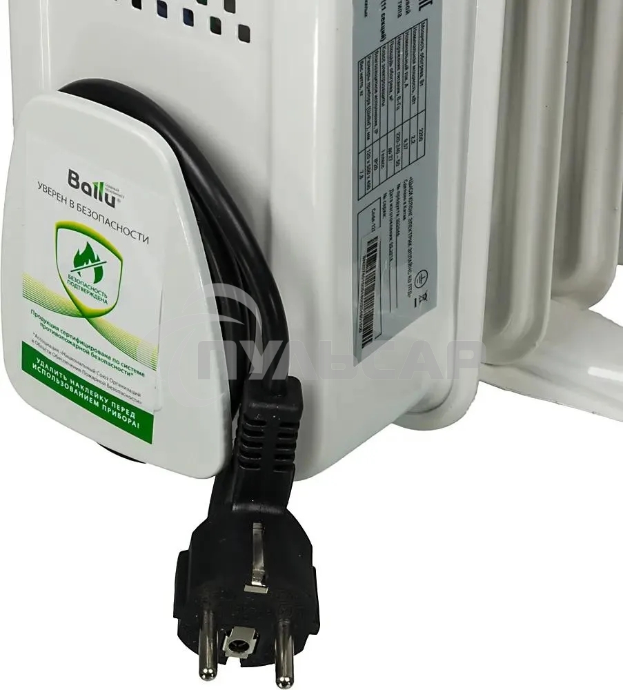 Обогреватель масляный Ballu Comfort BOH/CM-11WDN (11 секций) белый, 2200 Вт, 27 м2, термостат