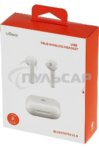 Гарнитура UBEAR Vibe Bluetooth вкладыши белый tw03wh01-bd