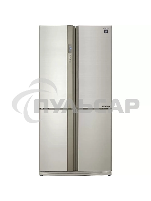 Холодильник Sharp SJ-EX93PBE бежевый трехкамерный 345/211 л морозилка снизу Side by Side