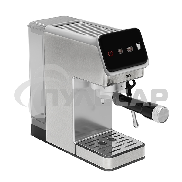 Кофеварка рожковая BQ CM7003 серебристый, исп. кофе - молотый, 1,2 л, 1350 Вт, 20 бар