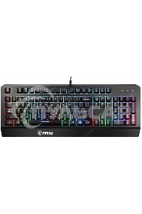 Клавиатура проводная MSI VIGOR GK20 RU черный USB Multimedia for gamer LED (подставка для запястий)