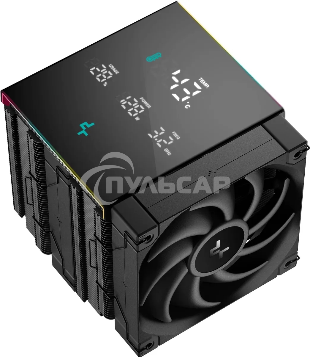 Кулер для процессора DEEPCOOL AK620 DIGITAL PRO черный, 120 мм, алюминий/медь, 1750 об/мин, 25 дБ, 4 pin, 260 Вт, 163 мм
